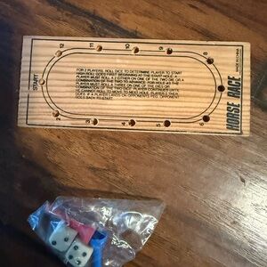 Wooden Horse Race Game Board